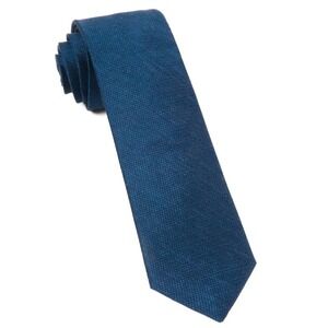 The Tie Bar Men's Jet Set Solid Navy 2.5" Tie‎ NWT